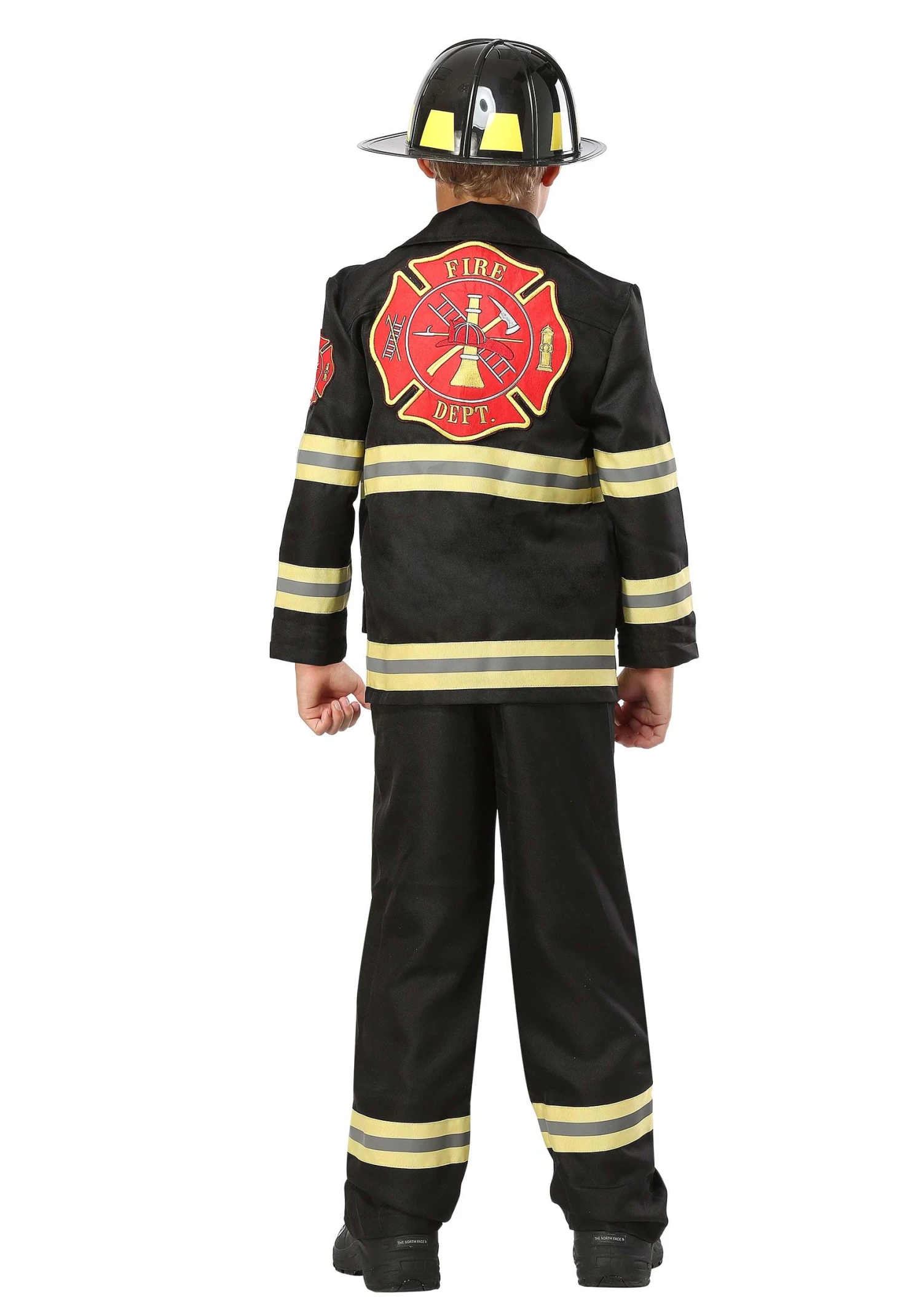 Black Uniform Firefighter Kids Costume 2 Black Uniform Firefighter Kids Costume - Image 2