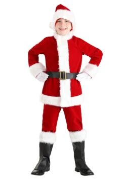 Deluxe Santa Costume For Boys