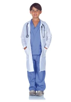 Child Doctor Scrubs With Lab Coat Costume