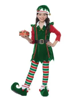 Festive Elf Girls Costume
