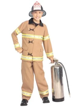 Child Tan Fireman Costume