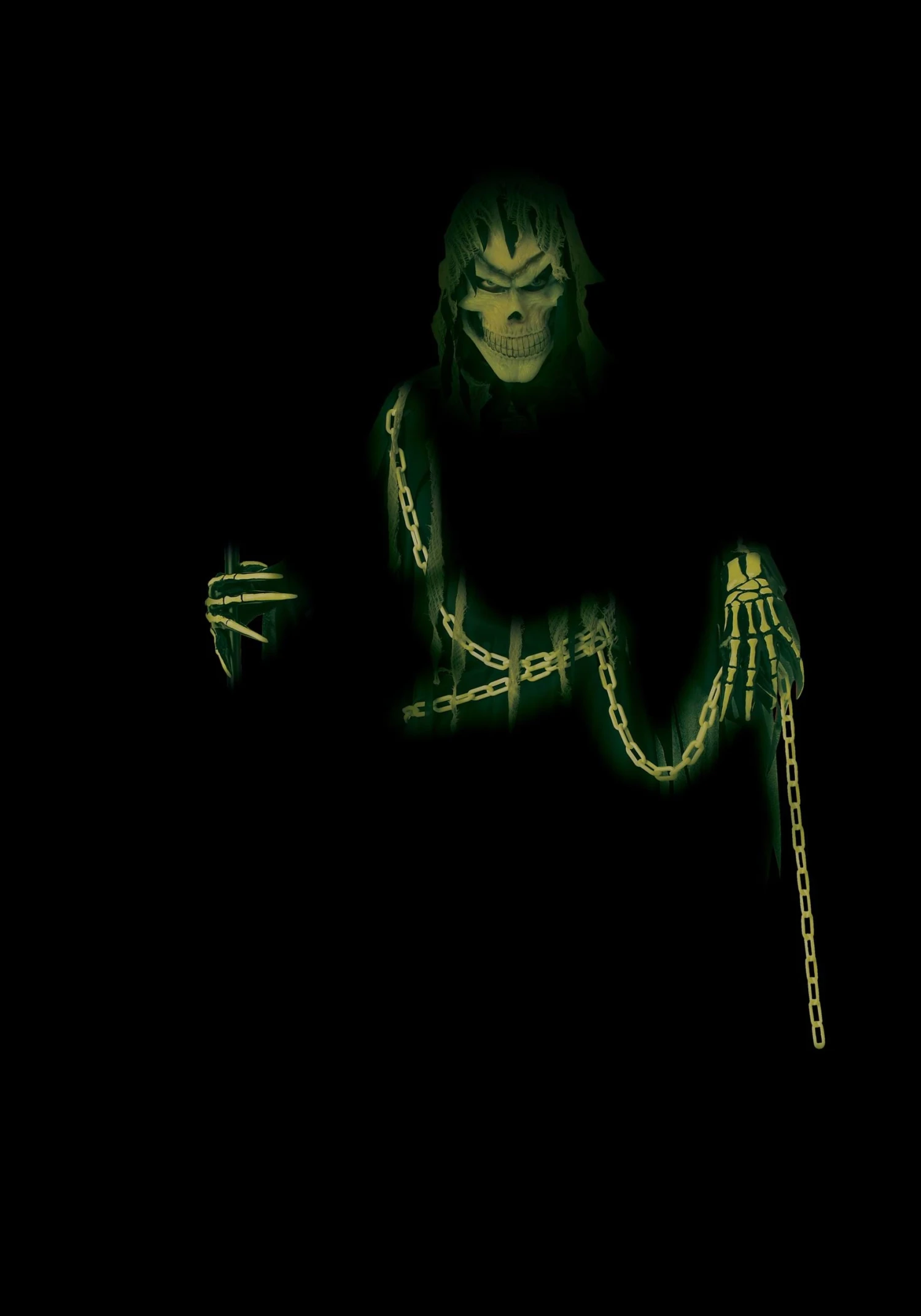 Glow In The Dark Grim Reaper Kid's Costume 2 Glow In The Dark Grim Reaper Kid's Costume - Image 2