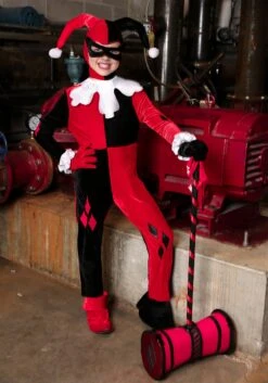 Kid's Harley Quinn Jumpsuit Costume -Halloween Costumes Shop child harley quinn jumpsuit costume 1