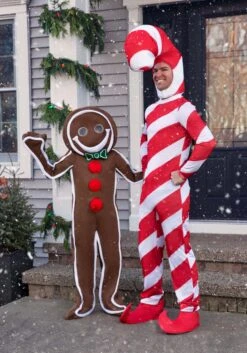 Iced Gingerbread Man Costume For Kids -Halloween Costumes Shop child iced gingerbread man costume alt 2