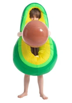 Inflatable Avocado Kid's Costume -Halloween Costumes Shop child inflatable avocado costume alt 3