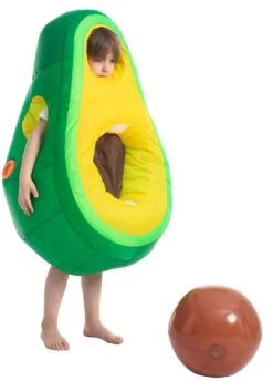 Inflatable Avocado Kid's Costume -Halloween Costumes Shop child inflatable avocado costume alt 4
