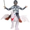 Inflatable White Ride On Dragon Child Costume
