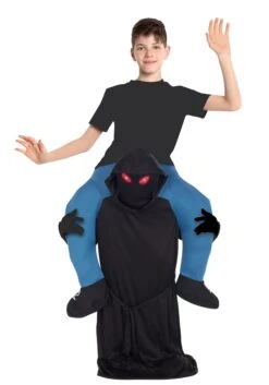 Child Kids Glow Eyes Ghoul Piggyback Costume