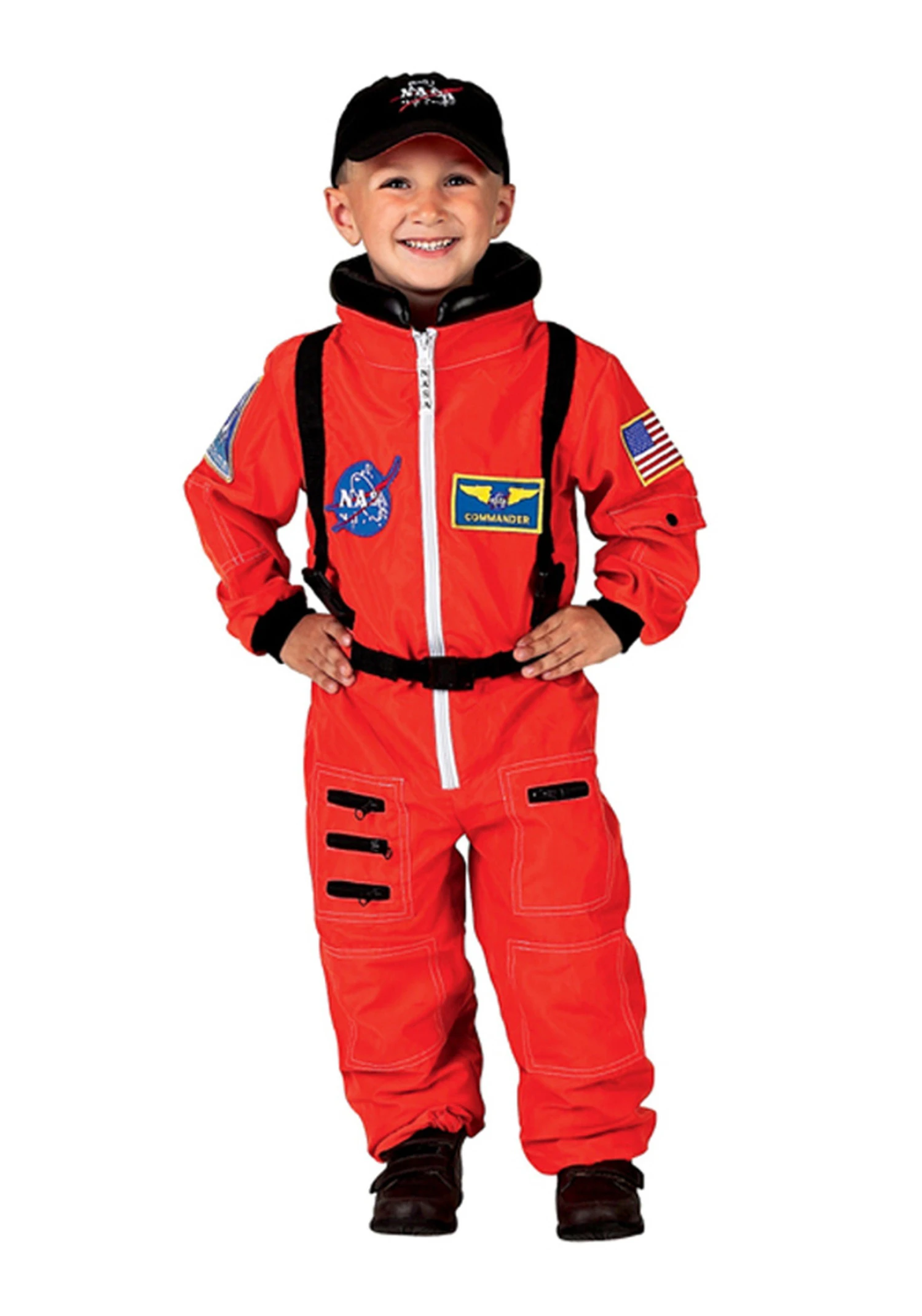 Kids Orange Space Astronaut Costume 1 Kids Orange Space Astronaut Costume