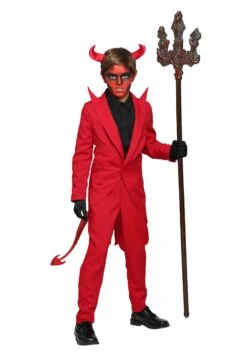 Kids Red Devil Suit Costume