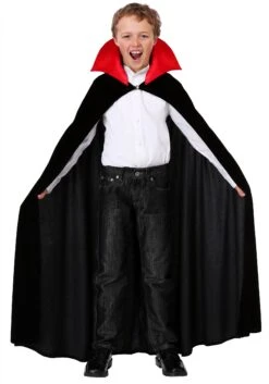 Child's Red Collar Vampire Cloak Costume