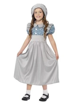 Smiffys Victorian Era Child School Girl Costume