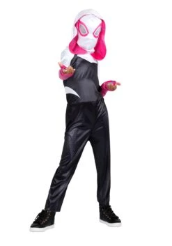 JAZWARES Kid's Spider-Gwen Costume 9 JAZWARES Kid's Spider-Gwen Costume -Halloween Costumes Shop child spider gwen costume alt 7