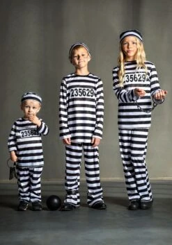 Boys Prisoner Costume -Halloween Costumes Shop child striped prisoner costume alt 2