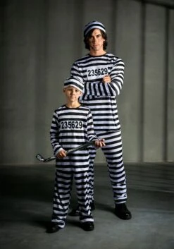 Boys Prisoner Costume -Halloween Costumes Shop child striped prisoner costume alt 4