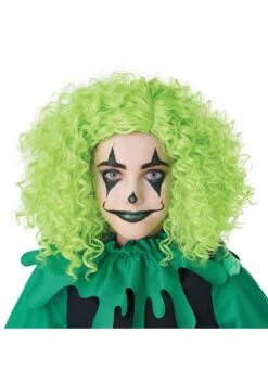 Corkscrew Green Curls Clown Wig