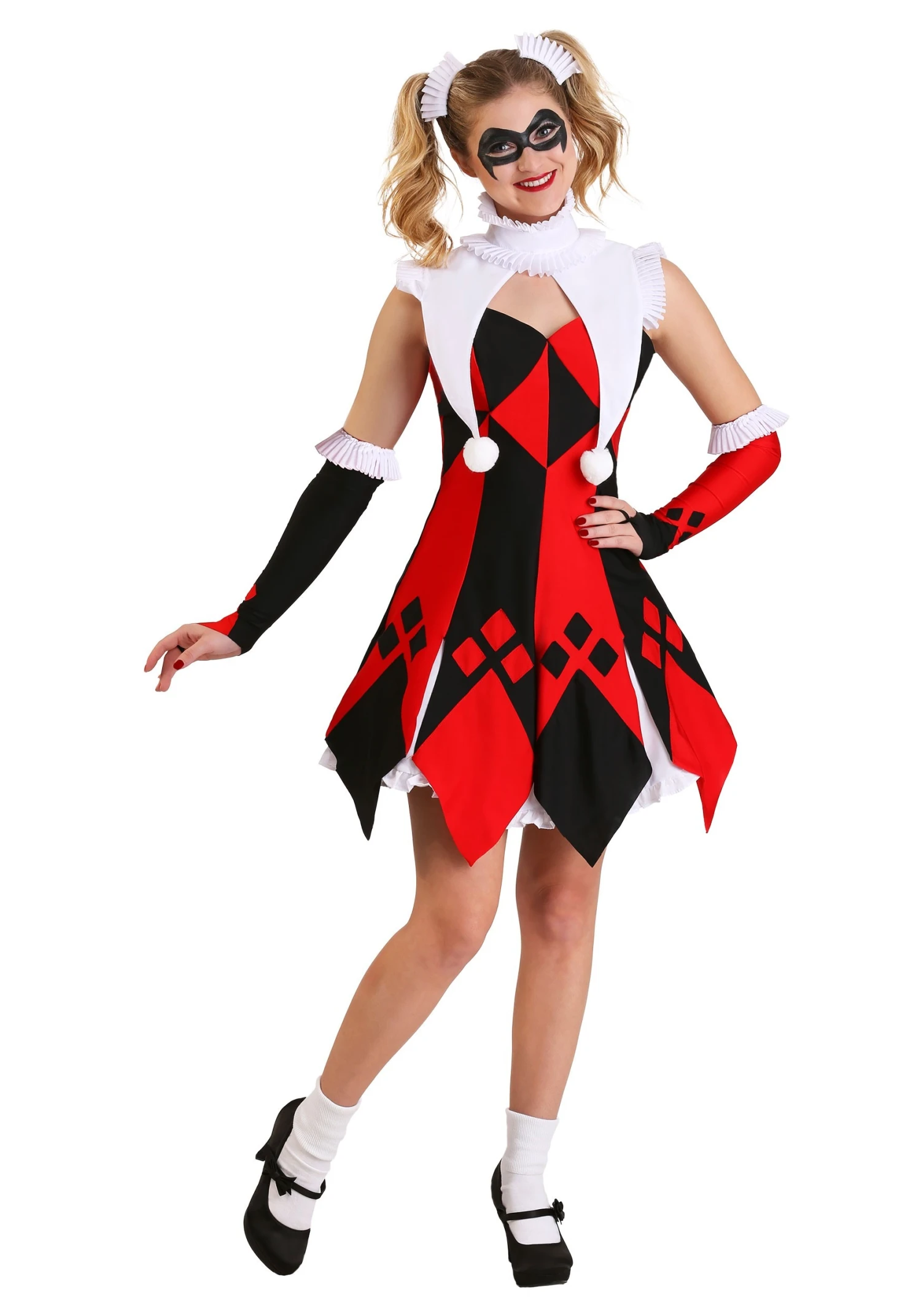 Women's Cute Court Jester Costume 1 Women's Cute Court Jester Costume