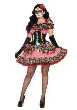 Day Of The Dead Senorita Costume Dress For Women