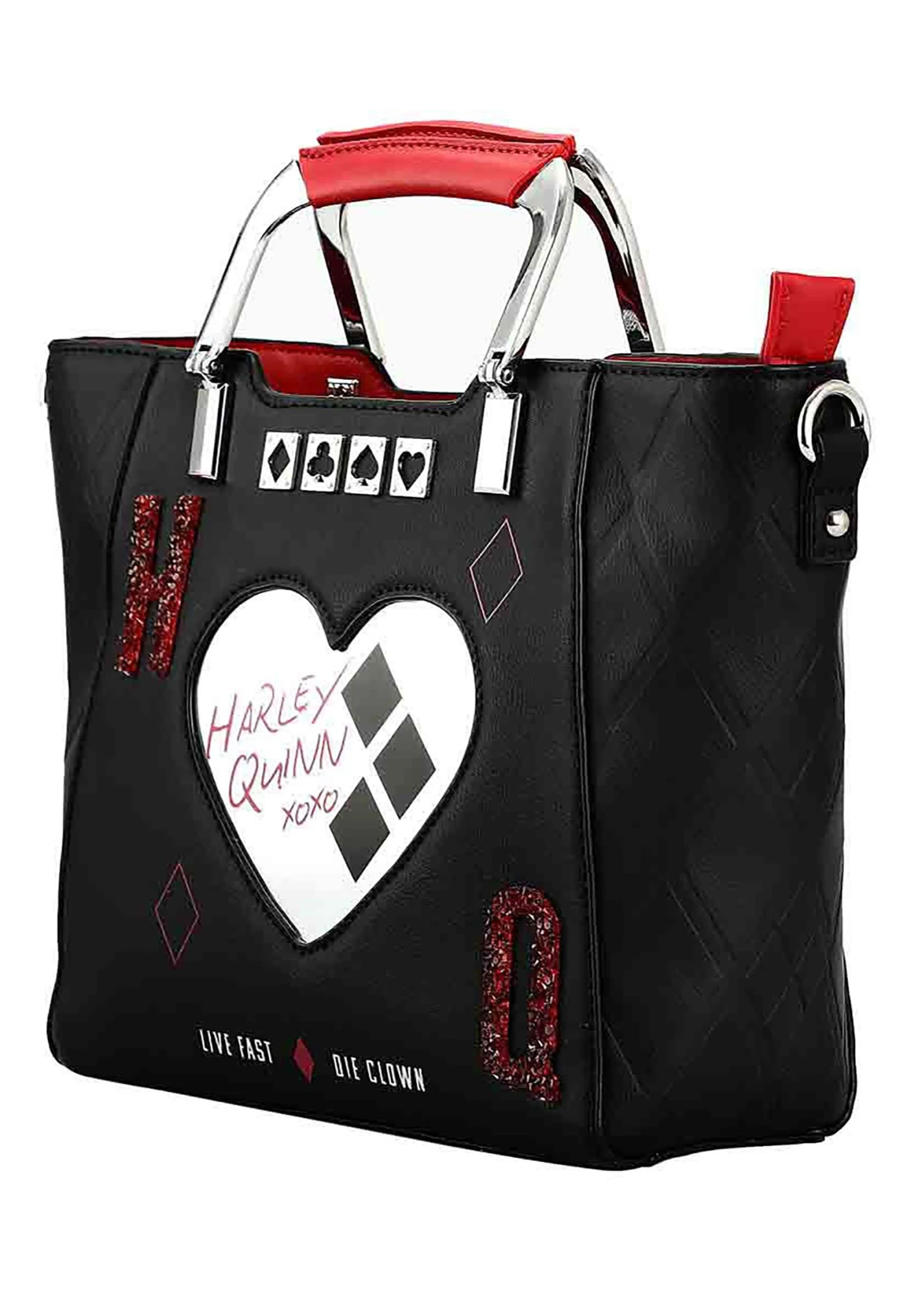 DC Comics Suicide Squad Harley Quinn Metallic Heart Handbag 4 DC Comics Suicide Squad Harley Quinn Metallic Heart Handbag - Image 4