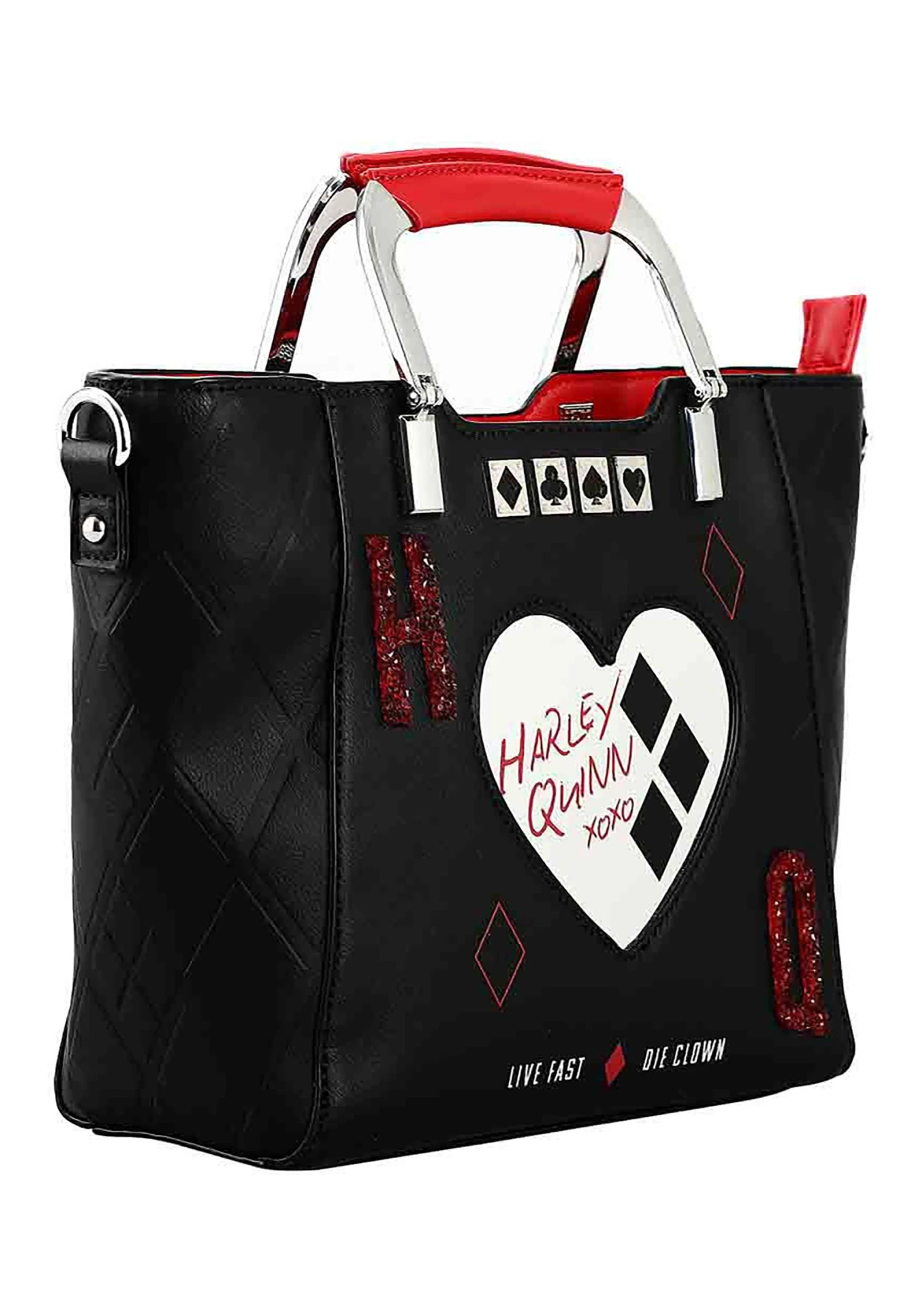 DC Comics Suicide Squad Harley Quinn Metallic Heart Handbag 5 DC Comics Suicide Squad Harley Quinn Metallic Heart Handbag - Image 5