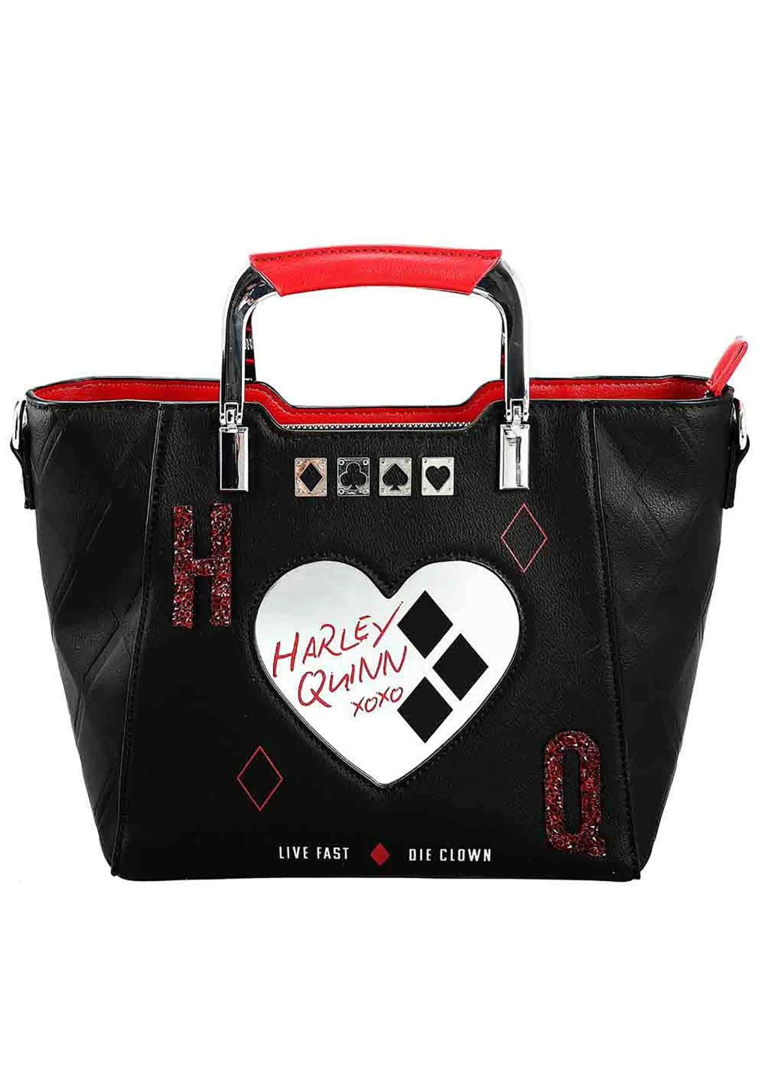 DC Comics Suicide Squad Harley Quinn Metallic Heart Handbag 1 DC Comics Suicide Squad Harley Quinn Metallic Heart Handbag