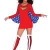 Women's Wonder Woman DC Cape Dress Costume