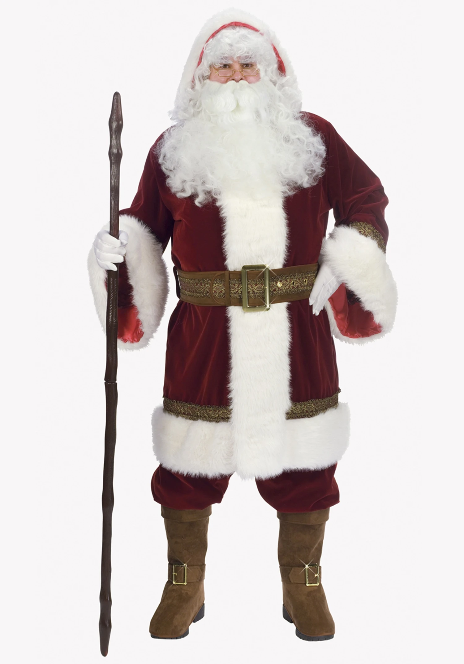 Fun World Deluxe Old Time Santa Costume 1 Fun World Deluxe Old Time Santa Costume