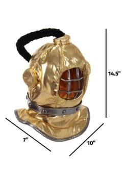 Gold Diving Bell Plush Costume Helmet 9 Gold Diving Bell Plush Costume Helmet -Halloween Costumes Shop diving bell plush helmet alt 4