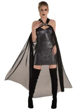 AMSCAN Women's Draped Gothic Cape Accessory