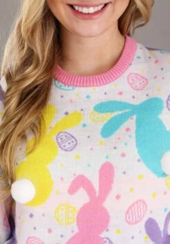 Easter Bunny Adult Ugly Sweater -Halloween Costumes Shop easter bunny ugly sweater alt 2