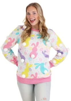 Easter Bunny Adult Ugly Sweater -Halloween Costumes Shop easter bunny ugly sweater alt 6