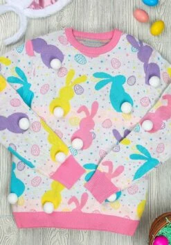 Easter Bunny Adult Ugly Sweater -Halloween Costumes Shop easter bunny ugly sweater alt 7