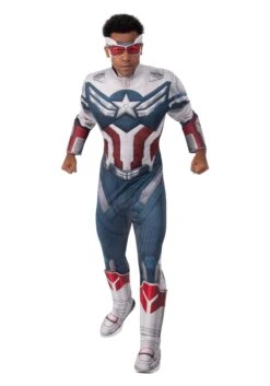 Falcon And The Winter Soldier Deluxe Captain America Men's Costume -Halloween Costumes Shop falcon winter soldier deluxe captain america alt 3