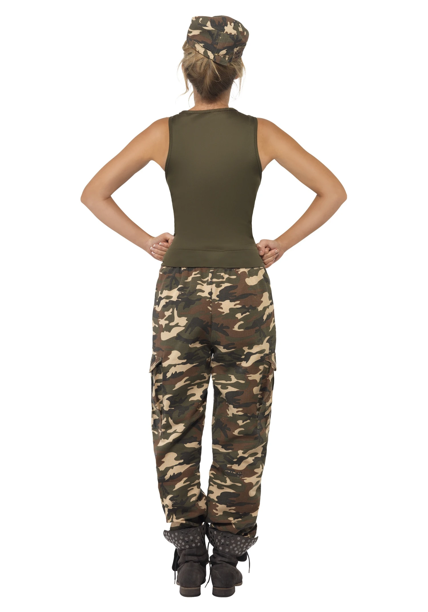 Smiffys Female Khaki Camo Costume 2 Smiffys Female Khaki Camo Costume - Image 2