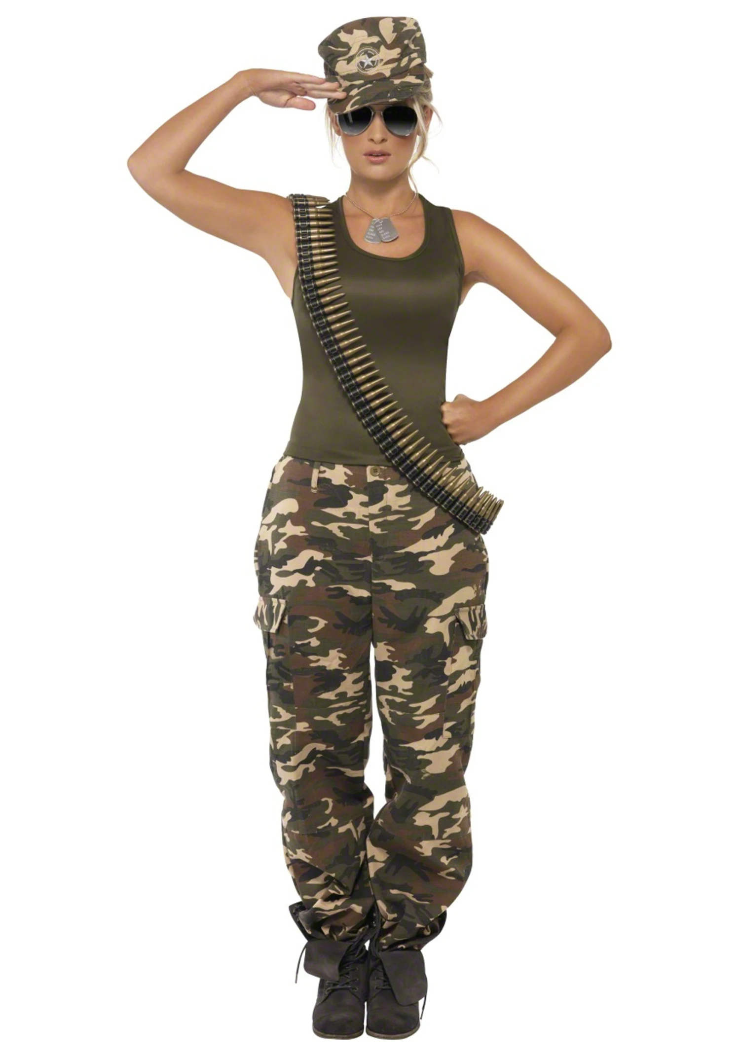 Smiffys Female Khaki Camo Costume 1 Smiffys Female Khaki Camo Costume