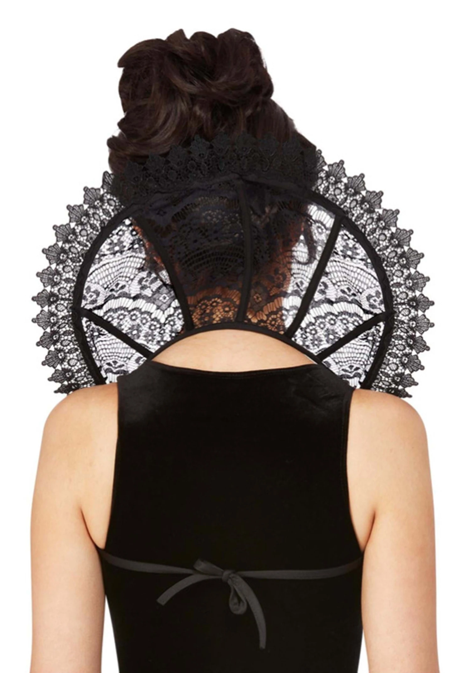 Smiffys Fever Gothic Lace Stand Up Collar 2 Smiffys Fever Gothic Lace Stand Up Collar - Image 2