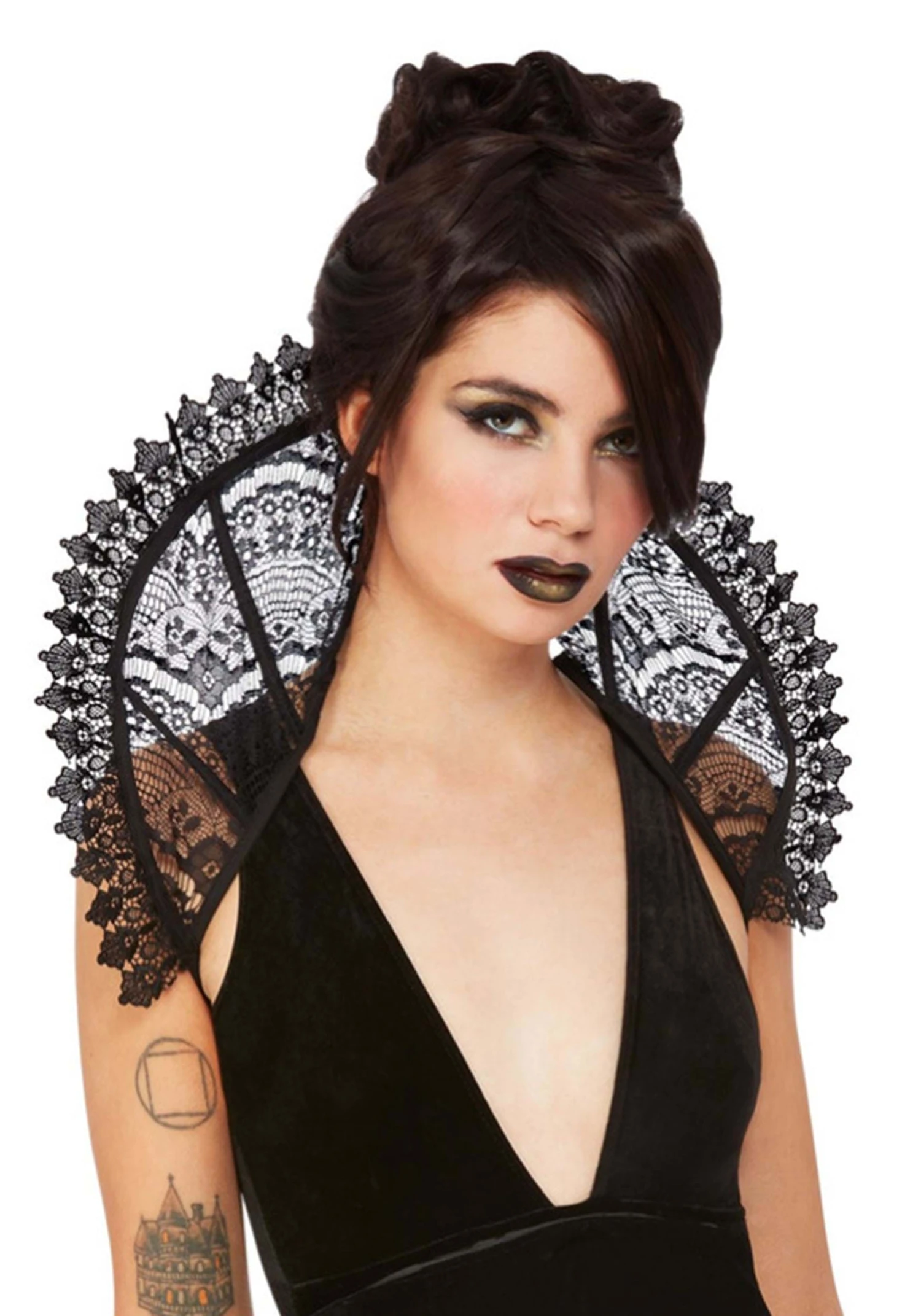 Smiffys Fever Gothic Lace Stand Up Collar 1 Smiffys Fever Gothic Lace Stand Up Collar