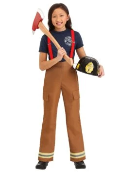 Girl's Fire Captain Costume -Halloween Costumes Shop fire captain costume girls alt2