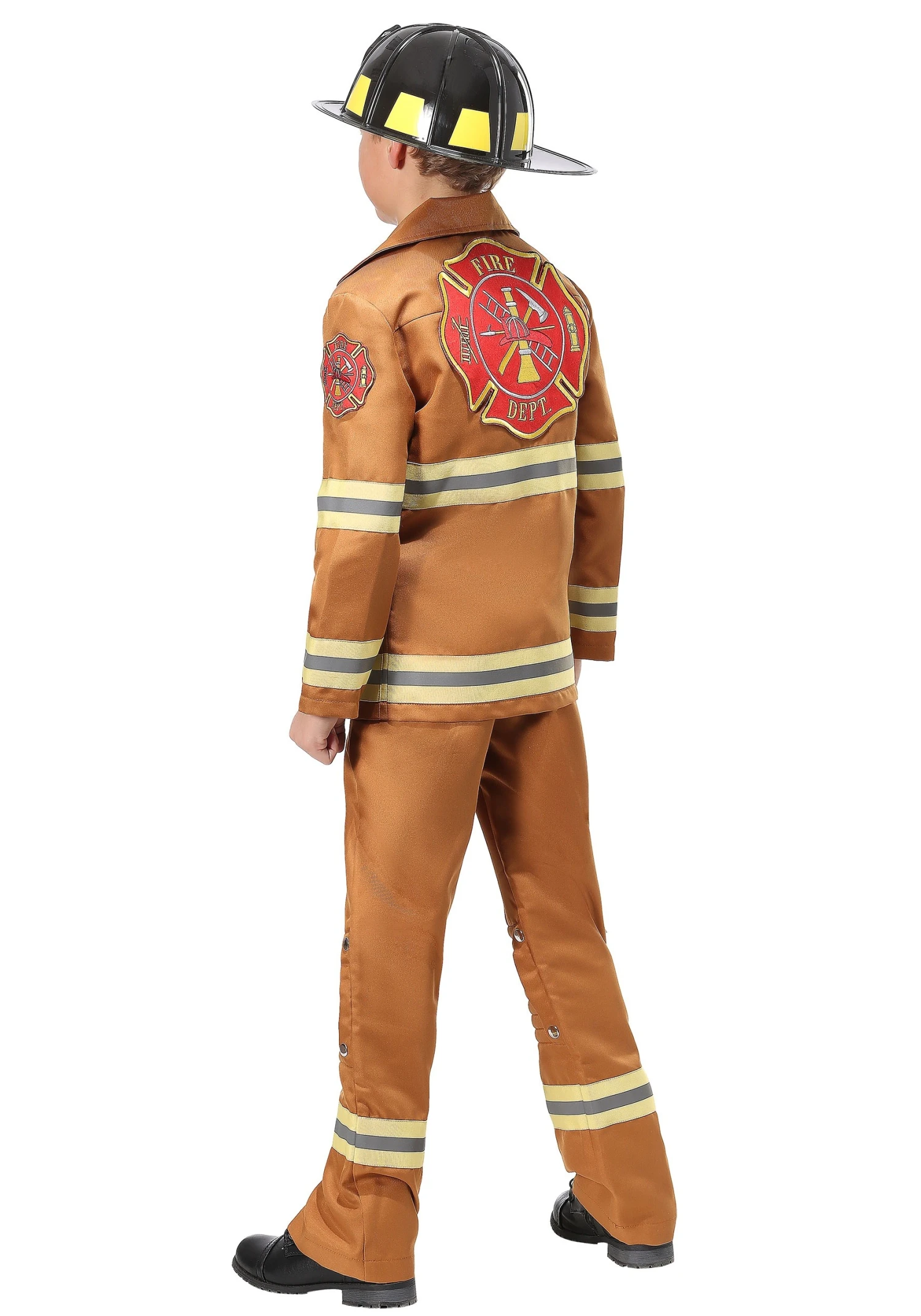 Firefighter Tan Uniform Kids Costume 2 Firefighter Tan Uniform Kids Costume - Image 2