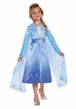 Disguise Frozen 2 Girls Elsa Prestige Costume -Halloween Costumes Shop frozen 2 elsa prestige costume for girls alt3