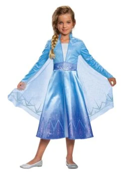 Deluxe Disney Frozen 2 Girls Elsa Costume 10 Deluxe Disney Frozen 2 Girls Elsa Costume -Halloween Costumes Shop frozen 2 girls elsa deluxe costume alt 2