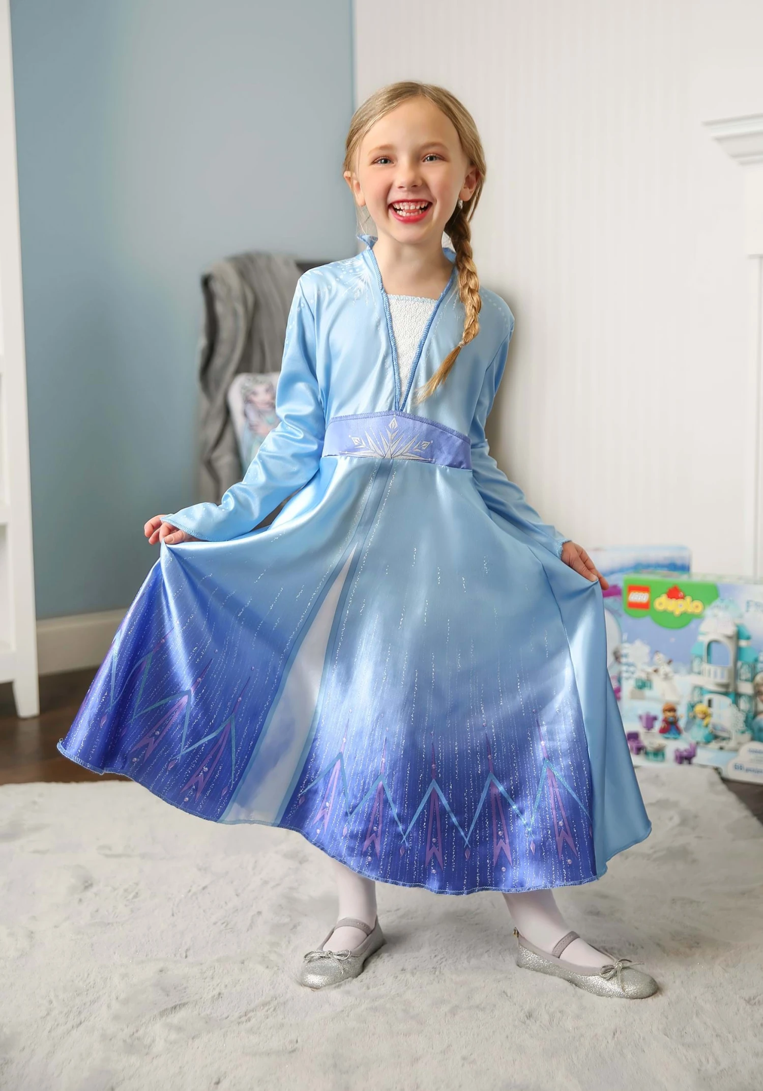 Deluxe Disney Frozen 2 Girls Elsa Costume 4 Deluxe Disney Frozen 2 Girls Elsa Costume - Image 4