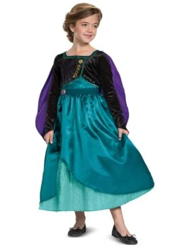 Disguise Frozen Queen Anna Deluxe Girls Costume -Halloween Costumes Shop frozen queen anna deluxe costume for girls alt 2