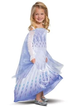 Disguise Deluxe Frozen Snow Queen Elsa Kids Costume 5 Disguise Deluxe Frozen Snow Queen Elsa Kids Costume -Halloween Costumes Shop frozen snow queen elsa deluxe costume for kids alt 2