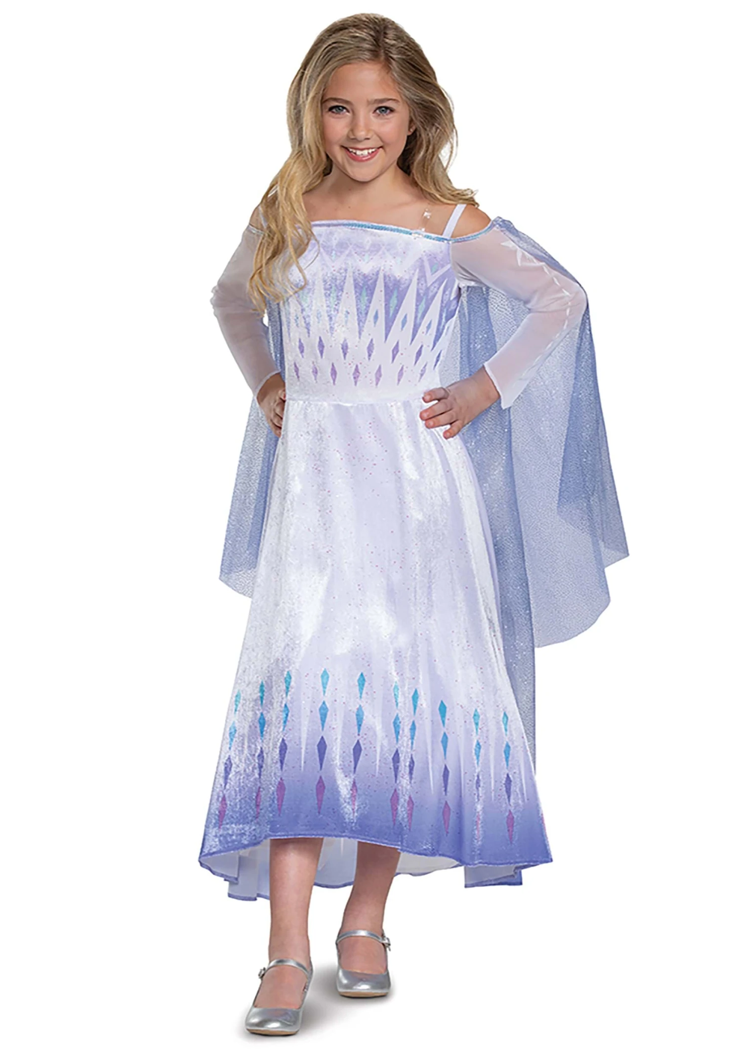 Disguise Deluxe Frozen Snow Queen Elsa Kids Costume 1 Disguise Deluxe Frozen Snow Queen Elsa Kids Costume