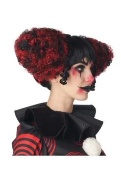 Black And Red Clown Funhouse Wig -Halloween Costumes Shop funhouse clown black and red wig alt 2