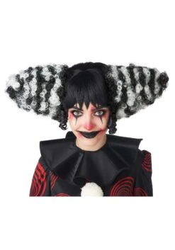 Black And White Clown Funhouse Wig
