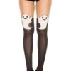 MUSIC LEGS Ghost Print Tights For Women