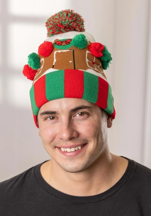 Christmas Gingerbread House Knit Hat