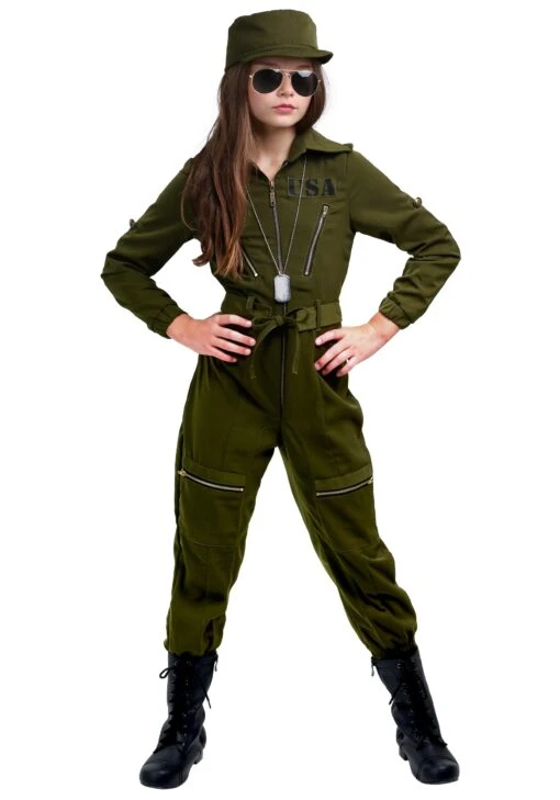 Army Flightsuit Girls Costume